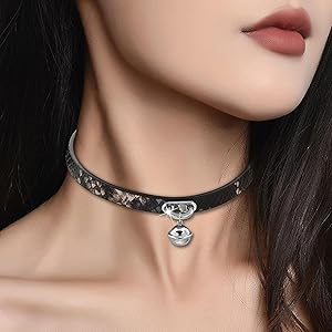 Amazon.com: LQXY Leather Choker for Women, Black Faux