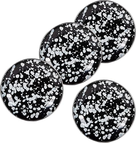 Vista 28 de Golden Rabbit Enamelware Appetizer Plates, 6 inch, Sea Glass, Set of 4