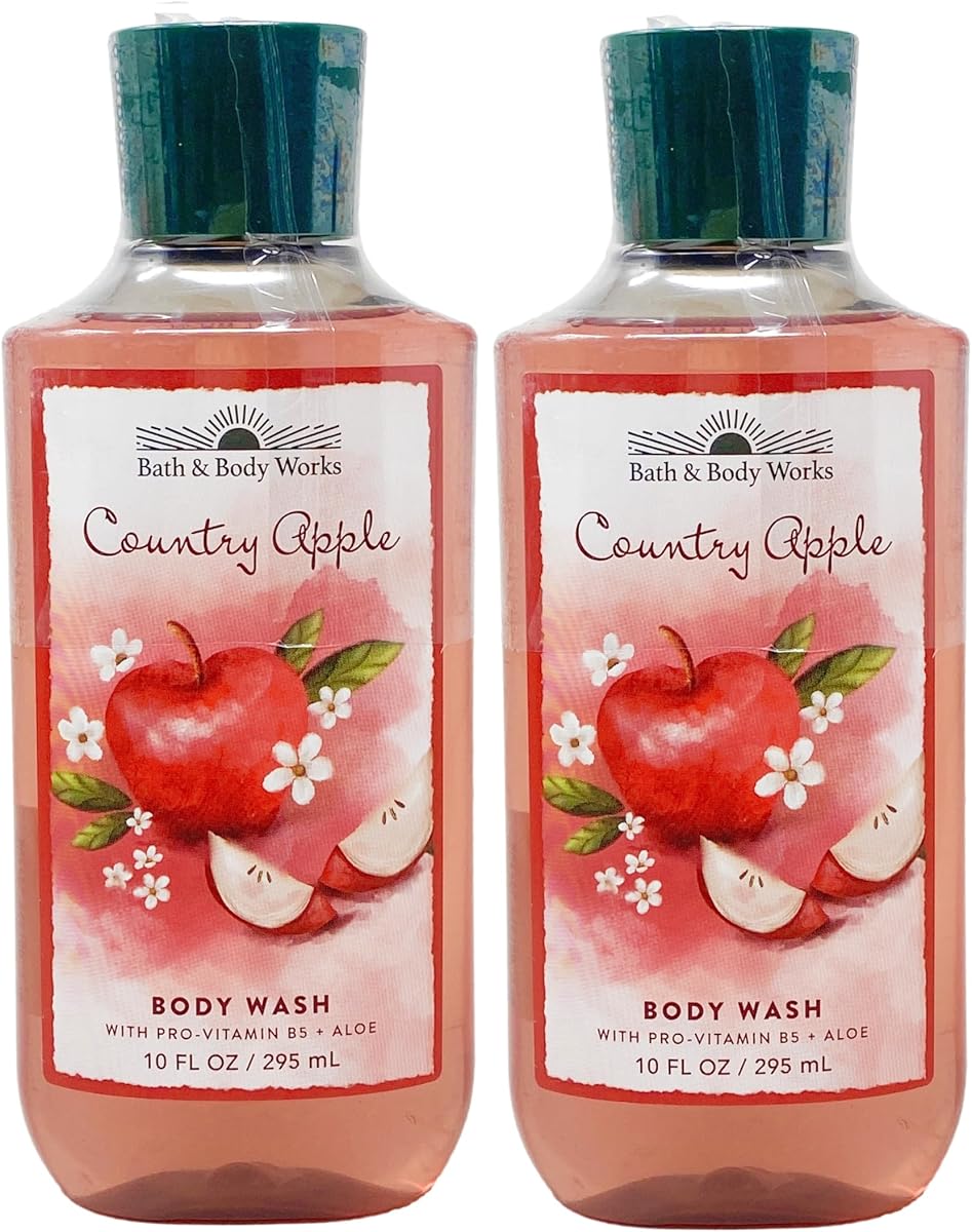 Bath and Body Works (2) Country Apple Shower Gels-10 oz. Bottles