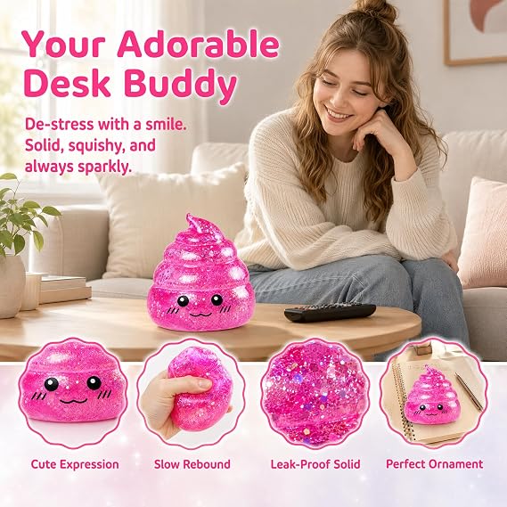 Novelty Squeeze Sugar Stress Ball Sensory Ball Pink