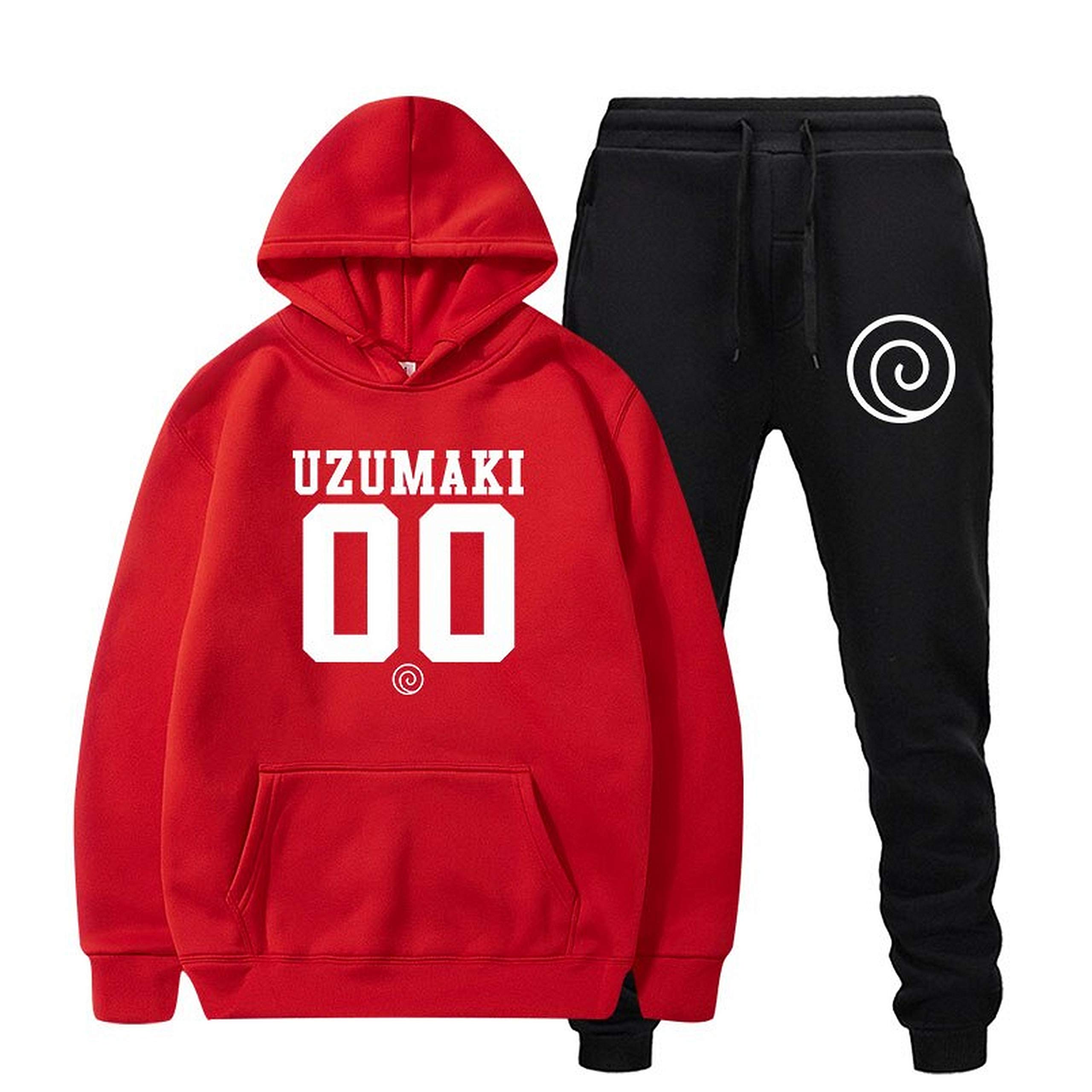 Unisex Anime Naruto Merch Casual Sweatshirt Hoodie Sweatpants for Men Women Teen Comfortable Soft Fabric