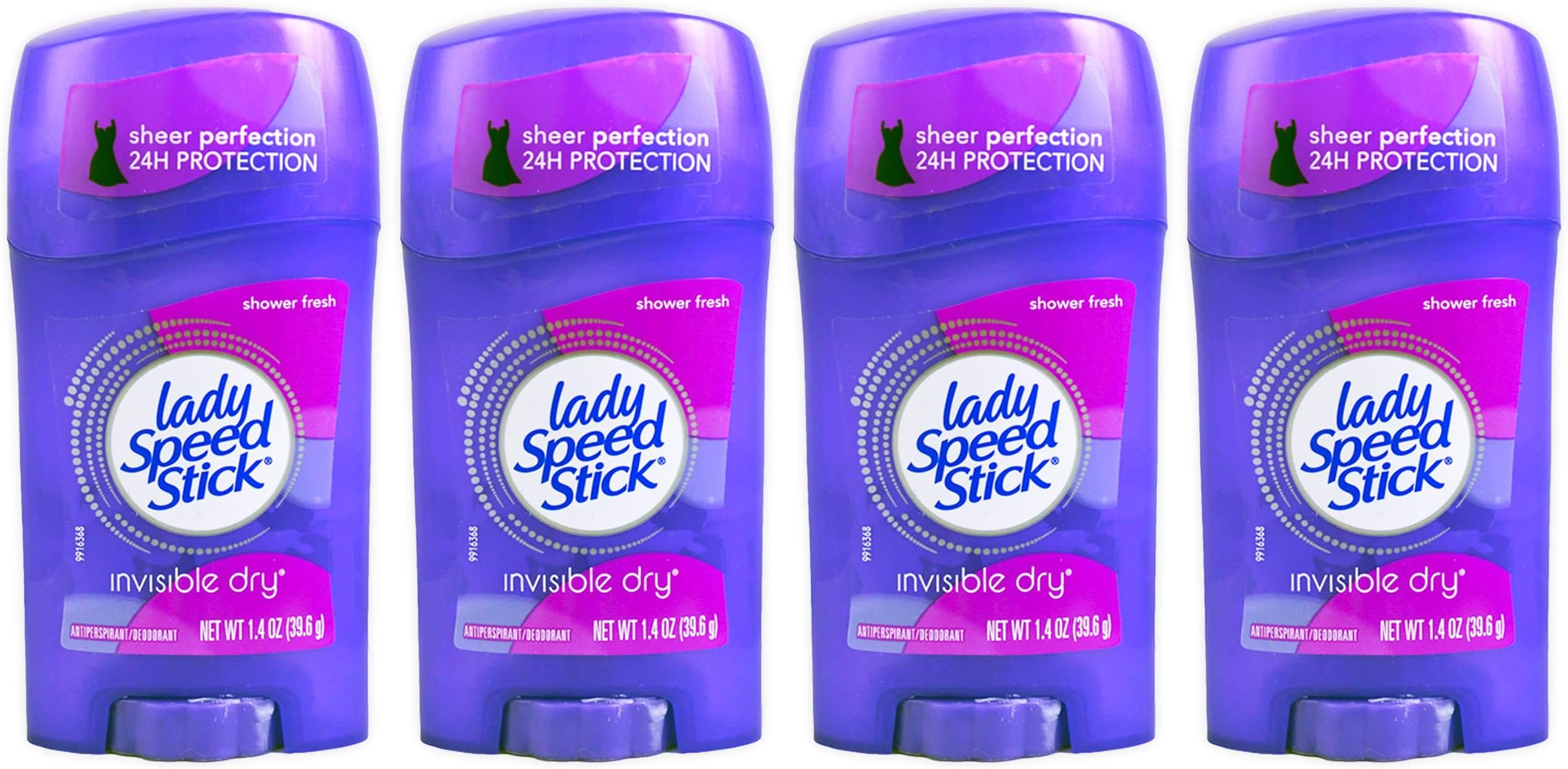 Invisible Dry Antiperspirant & Deodorant, Shower Fresh, 1.4 Ounce (Pack of 4)