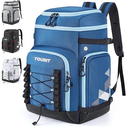 TOURIT Ski Boot Bag Snowboard Backpack 55-60L Waterproof Unisex Helmet and Accessories Carrying Bag