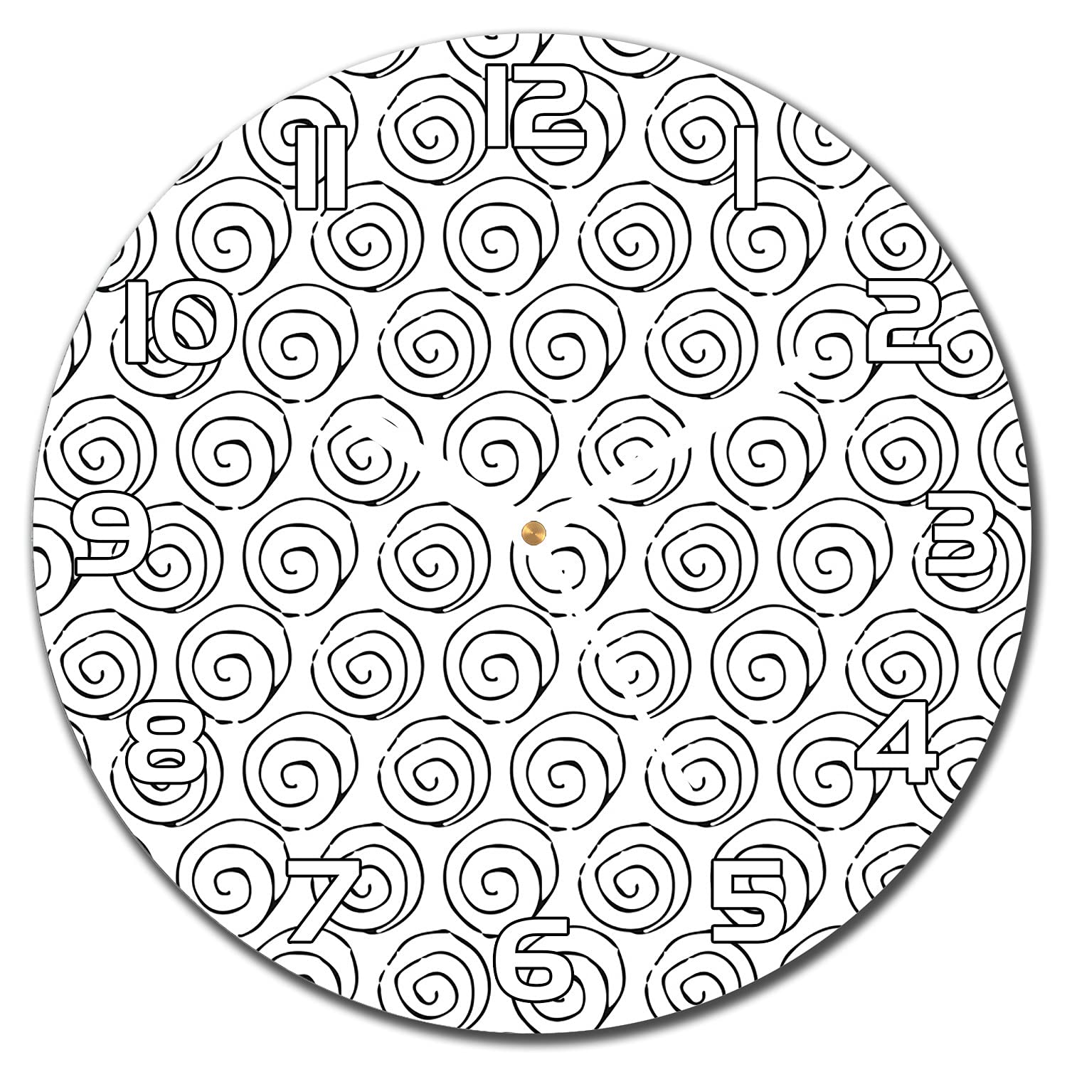 Horloge moderne en verre Coloray à aiguilles blanches pour une décoration murale