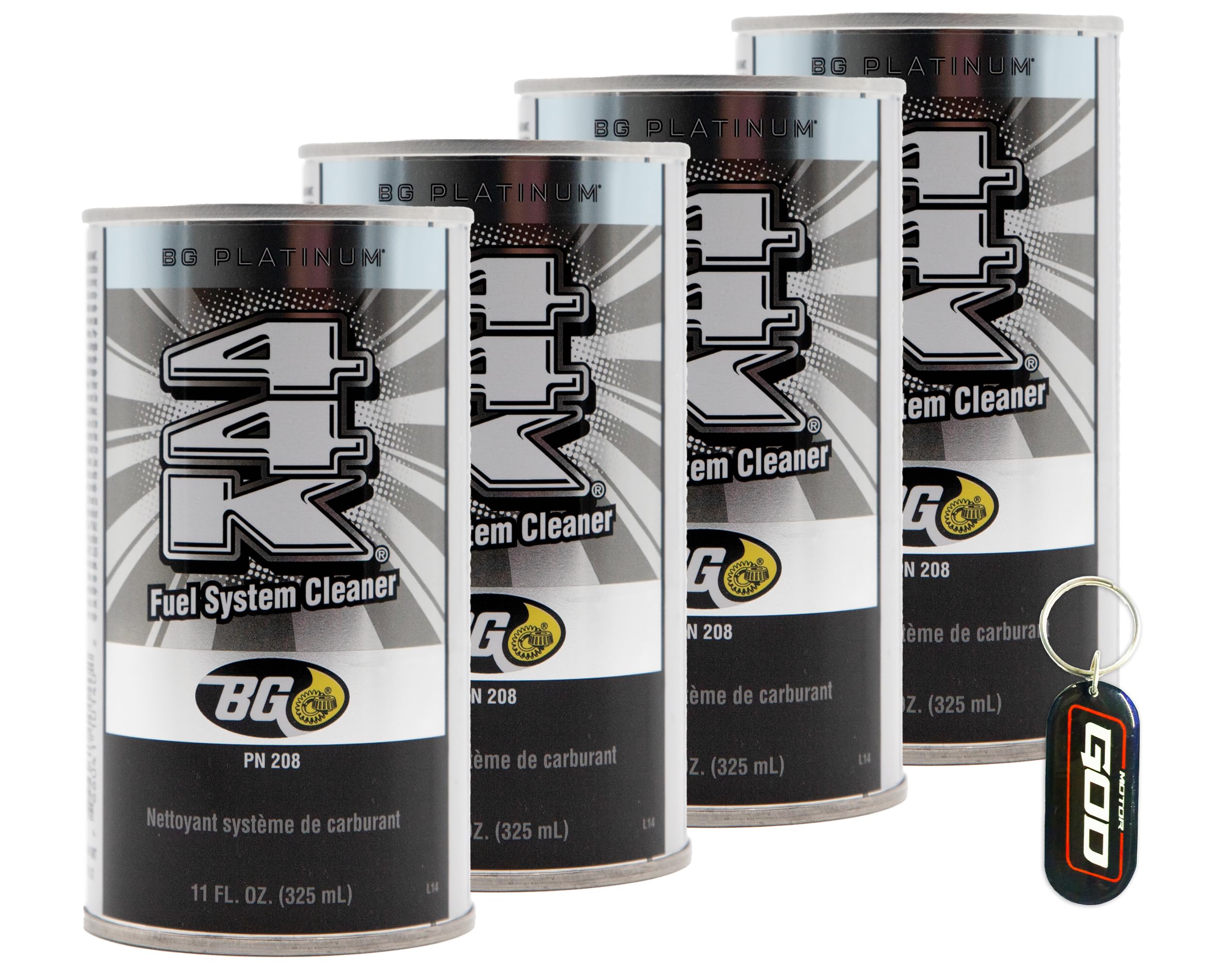 4 Cans Of BG Platinum 44K With Motor God Key Chain