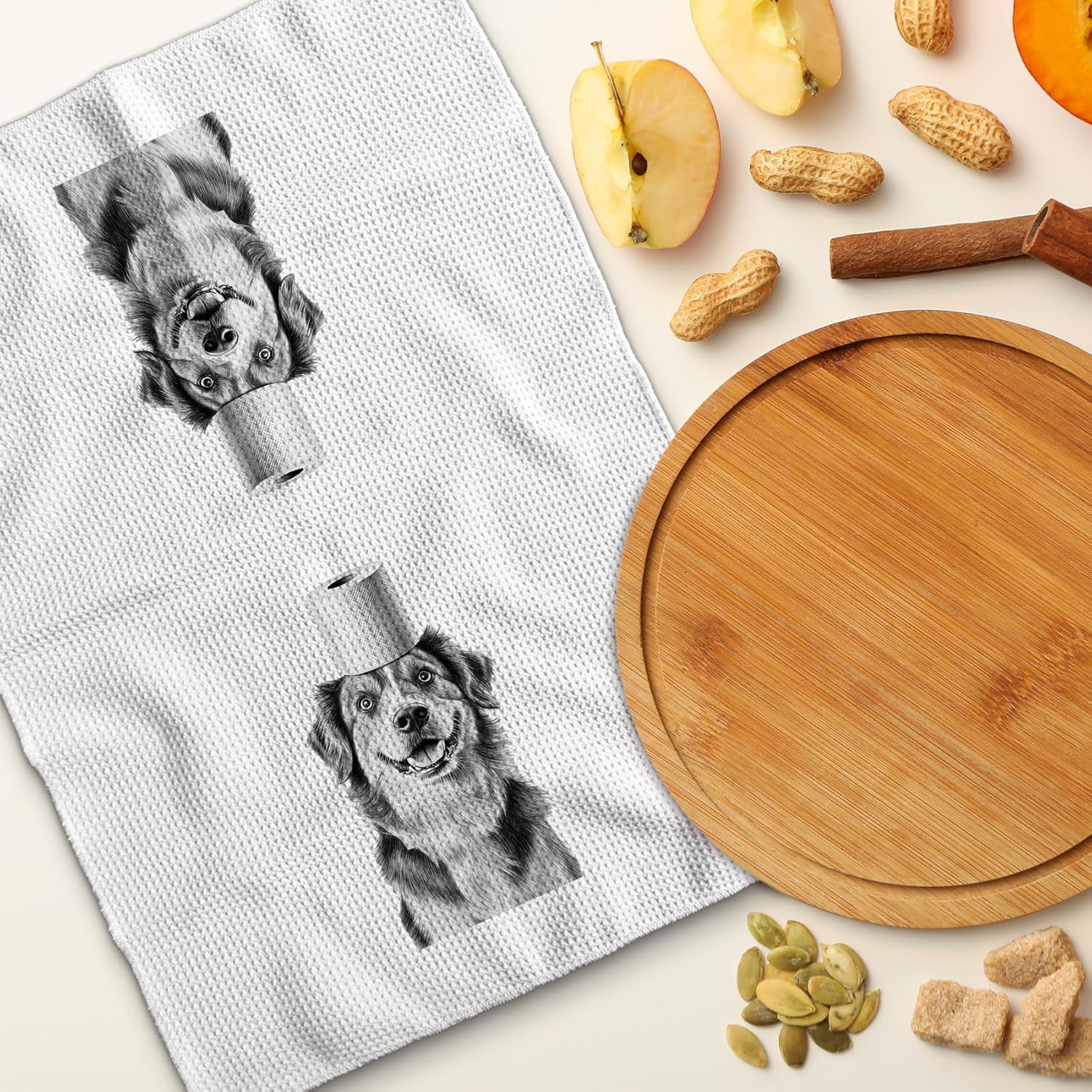 TNUW Funny Australian Shepherd Hand Towels 16x24 Inch, Australian Shepherd Gifts for Women, Aussie Dog Gifts for Women Decorative Hand Towels for Bathroom Washroom Decor, Funny Dog Bathroom Decor - Image 6