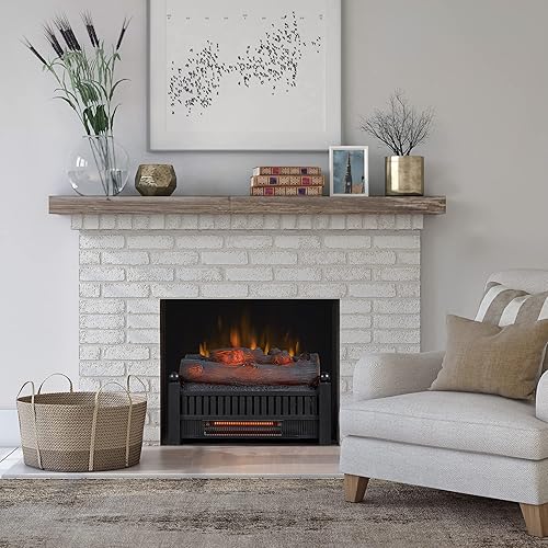 Miniatura 6 de Duraflame® Set de troncos eléctricos 1,000 pies cuadrados Calentador infrarrojo, inserto de troncos falsos con llamas LED para chimeneas existentes