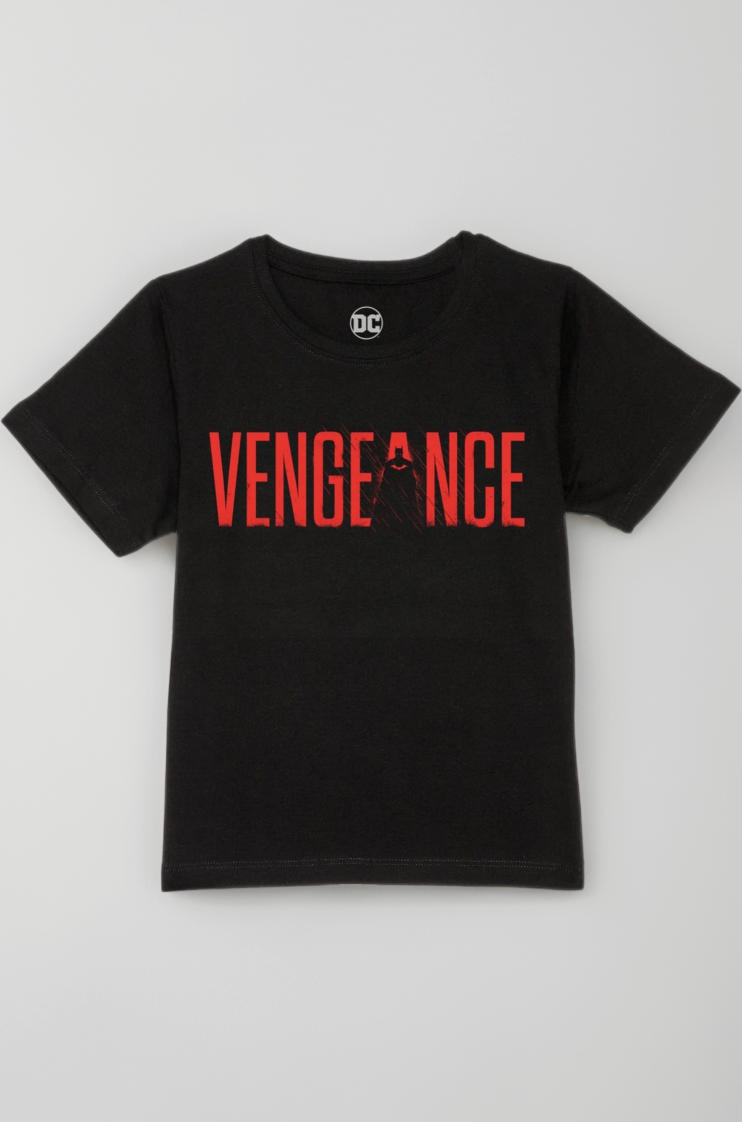 Boy's The Batman Character Print Regular T-Shirt (WBBMBCT038.2_2-3Y) Black