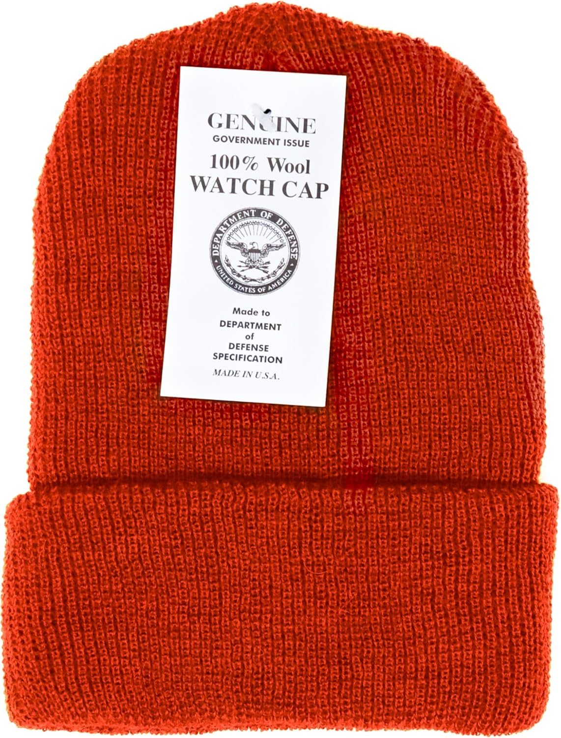 Warm Winter Watch Cap 100% Wool Beanie Made in USA to Military Specifications (2 Pack)