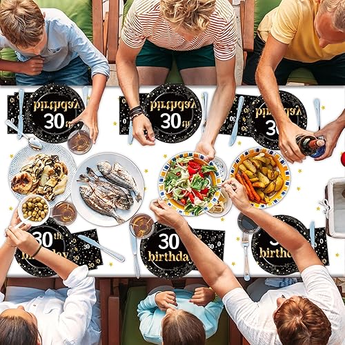 Vista 69 de Qyeahkj Platos de decoración de fiesta de cumpleaños de fútbol, servilletas, suministros de mantel, suministros para 24 invitados, vajilla