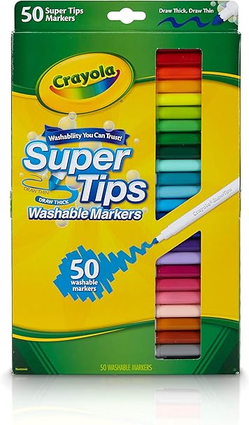 Crayola 50 Marcadores Super Tips Lavables