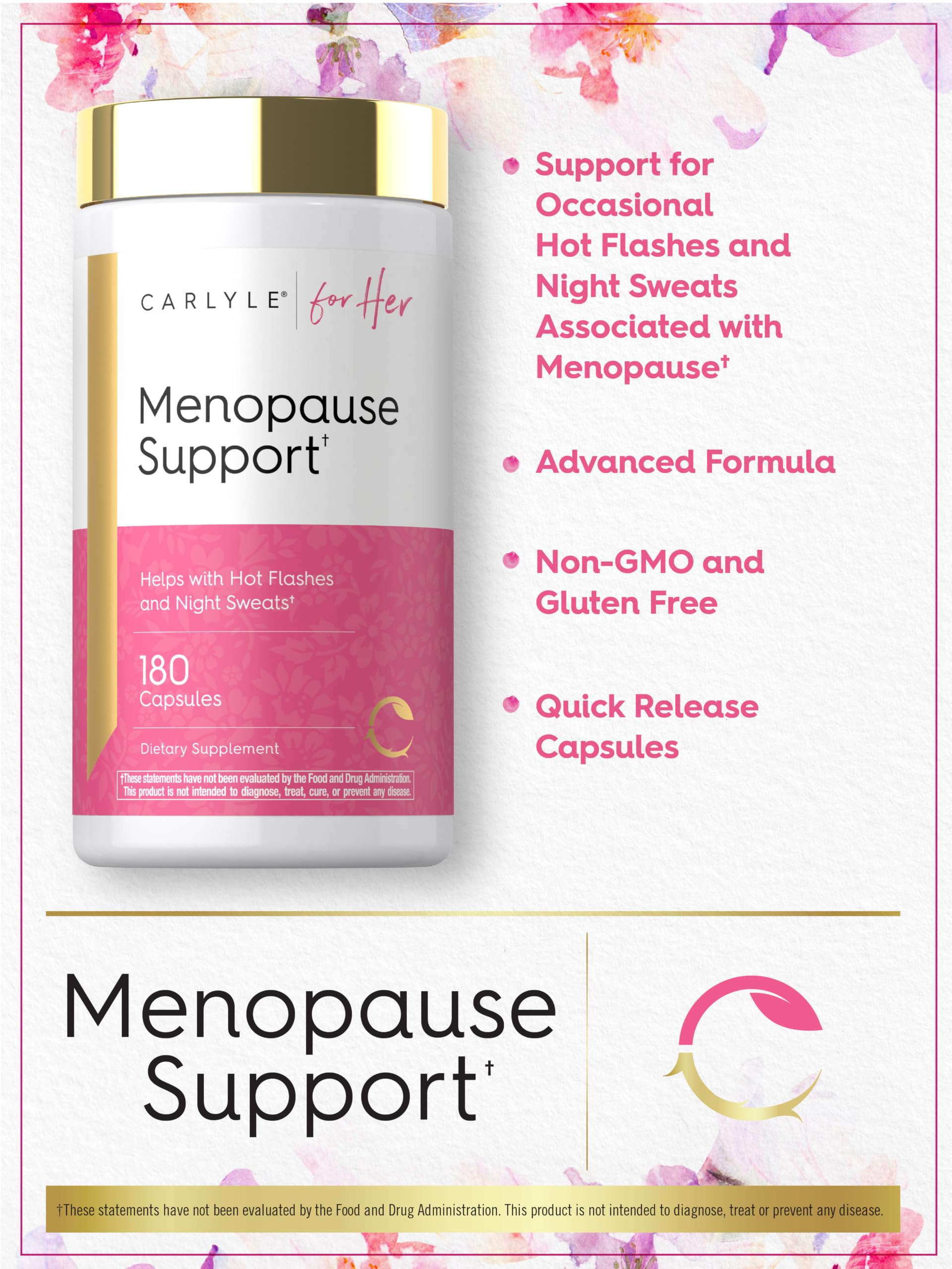 Carlyle Menopause Supplement for Women | 180 Capsules — Amazon image 4
