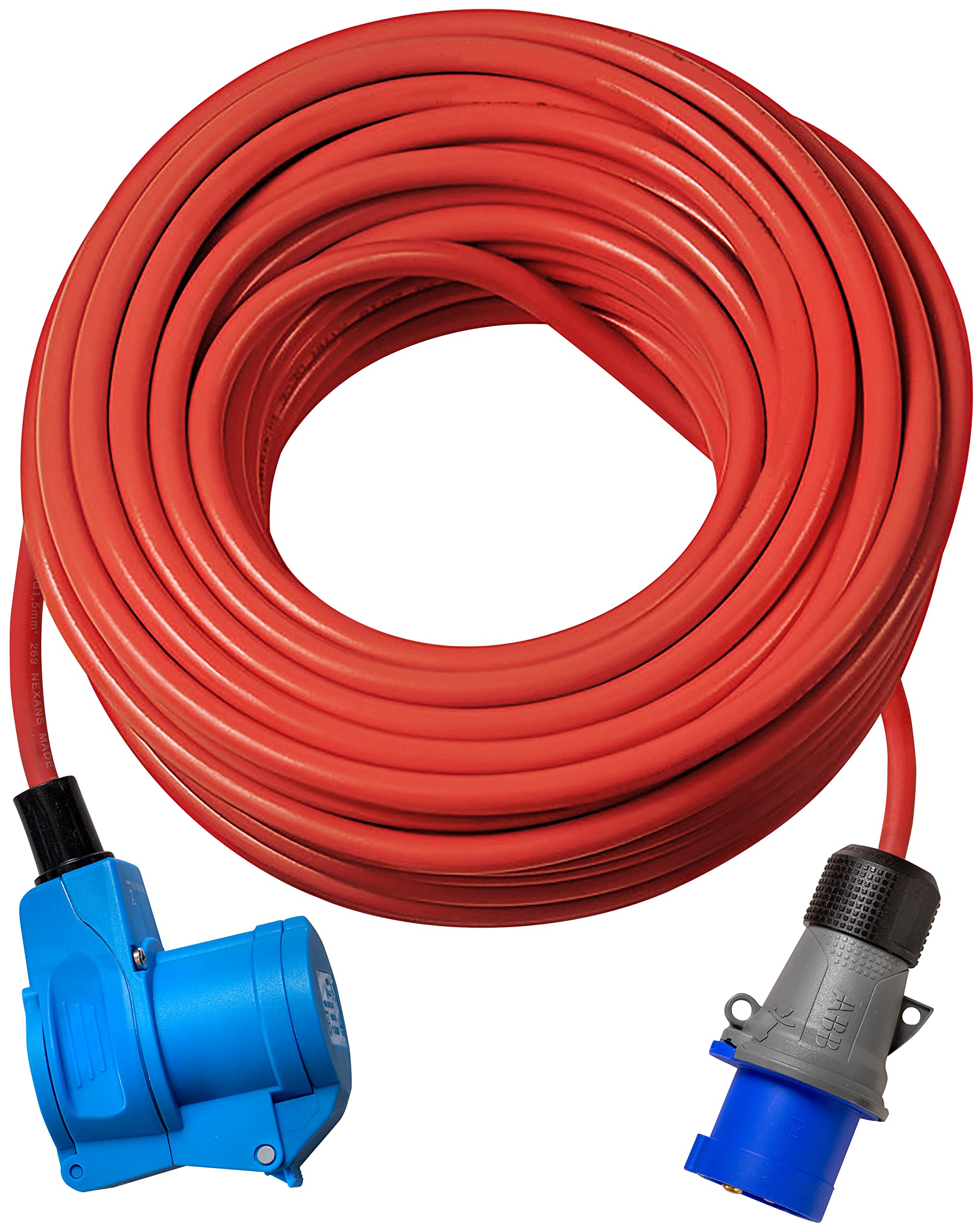 Brennenstuhl - Extensor eléctrico para autocaravanas, Barcos, Tiendas ambulantes (10 m H07RN-F 3G2,5, Exterior), Fabricado en Francia