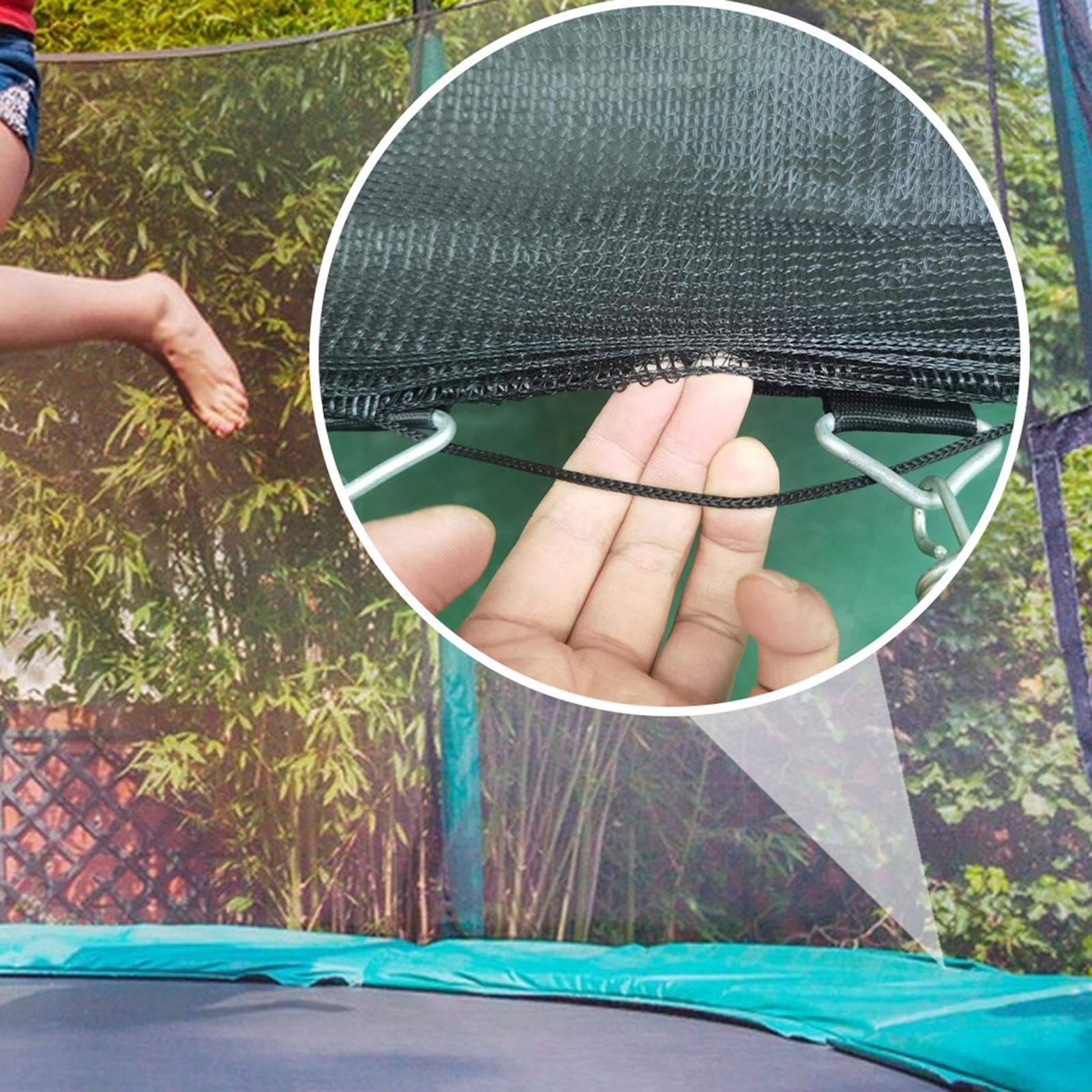HOMCOM Trampolino Elastico Per Bimbi Da 3 Anni Rete Di Protezione E Corde Blu 81663100