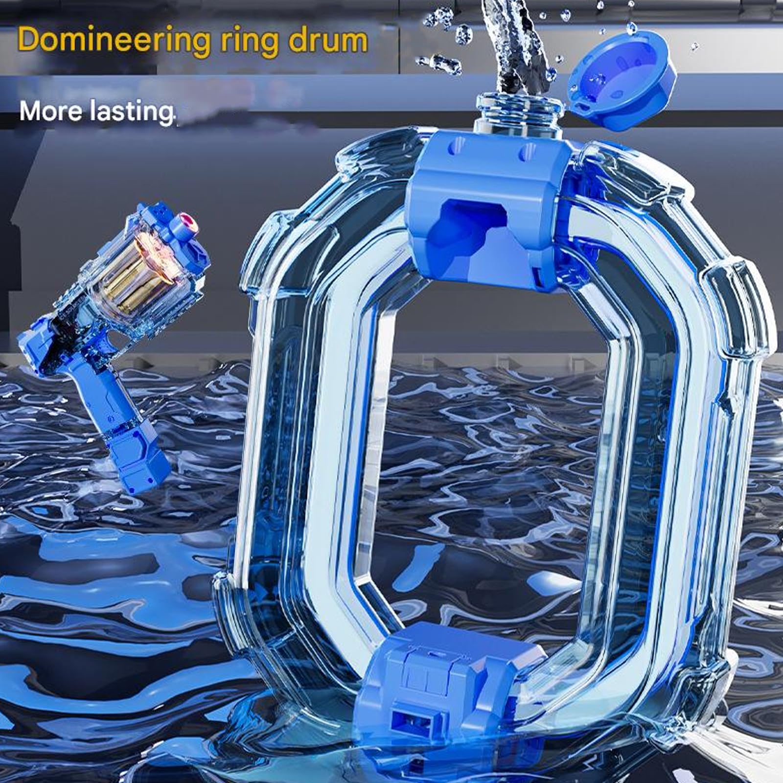 Squirter de Agua eléctrico de presión con luz, Juguete de Chorro Impermeable para y niños, en Agua, Juguete de Playa, Equipo, cumpleaños, Familia, Aire Libre