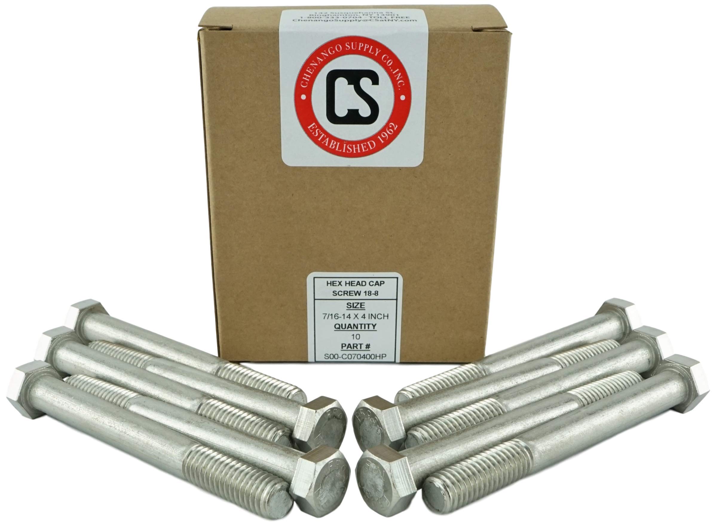 Set Bulloni Nuts About Bolts Bulloni Esagonali In Acciaio Inox - Dimensioni 1/4, 5/16, 3/8, 7/16, 1/2 UNC, Filettatura Completa, Per Fai-da-te Nioh 2 Ps4