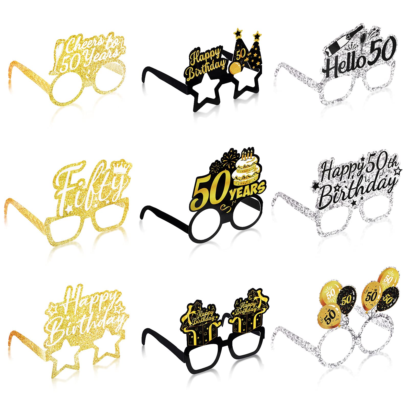 28 Occhiali Di Carta Per Feste Compleanno - Accessori Divertenti Per Bambini E Adulti, Photo Props - Foto 5