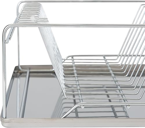 Miniatura 7 de Kitchen Details Escurridor de platos de 3 piezas | Bandeja de drenaje | Soporte para cubiertos | Encimera | Organizador | Capacidad para 13 platos |