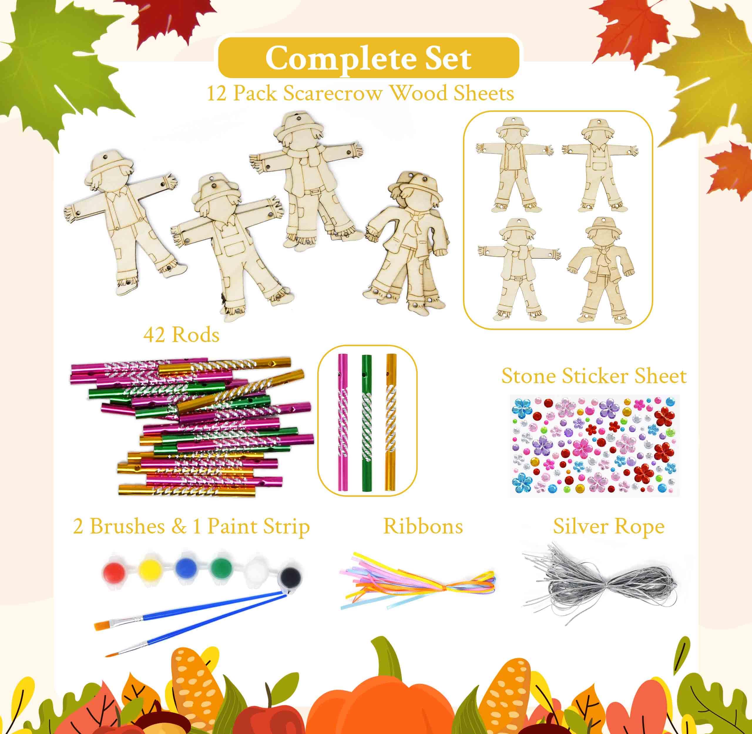 Amazon.com: Gift Boutique 12 Pack Thanksgiving Scarecrow Wind