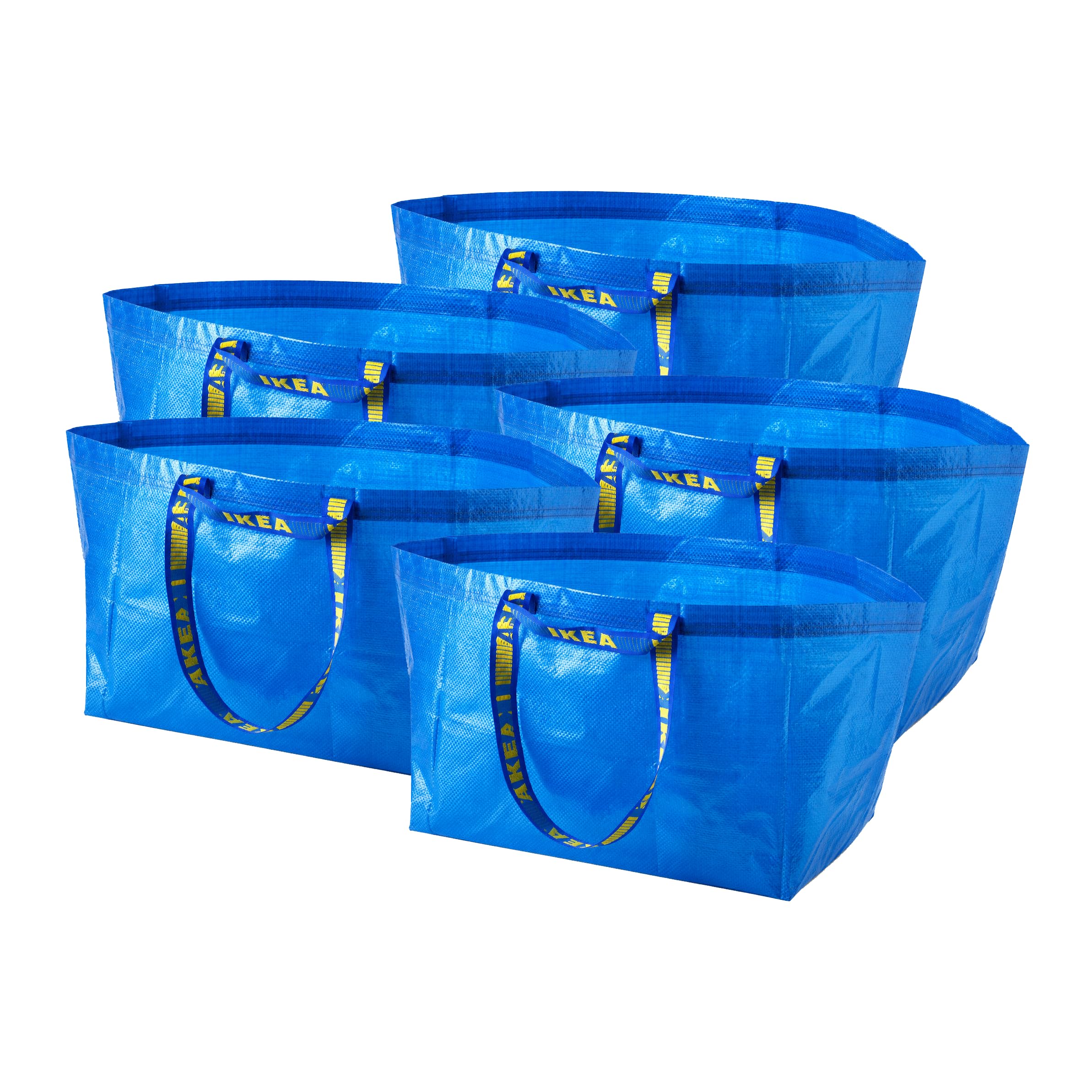 Ikea - 5x Frakta Blue Large Bags - Ideal For Outdoor Use & Storage (Max Load - 25kg)