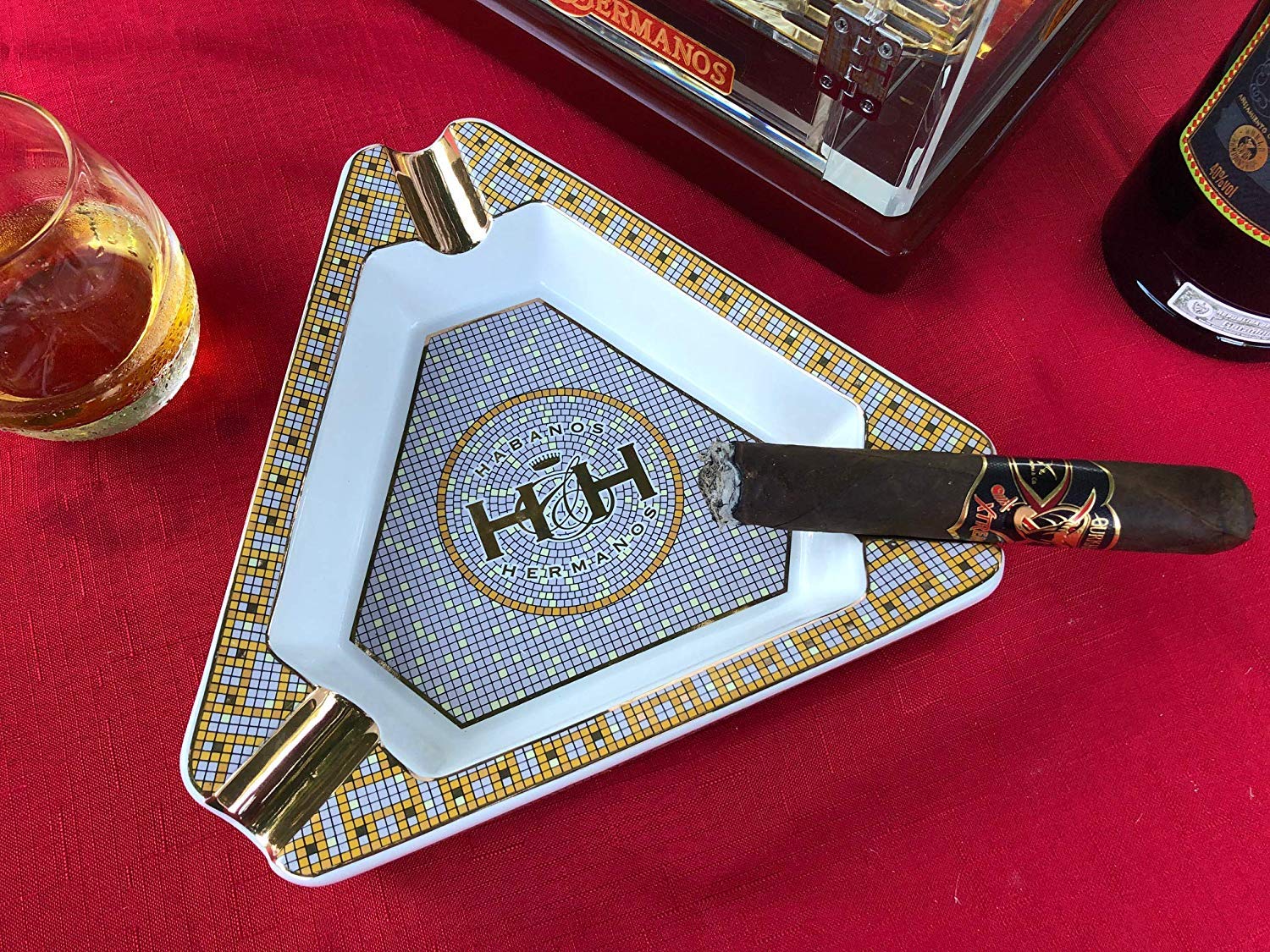 H&H Insignia Collection - Golden Bits Ashtray - H y Hermanos