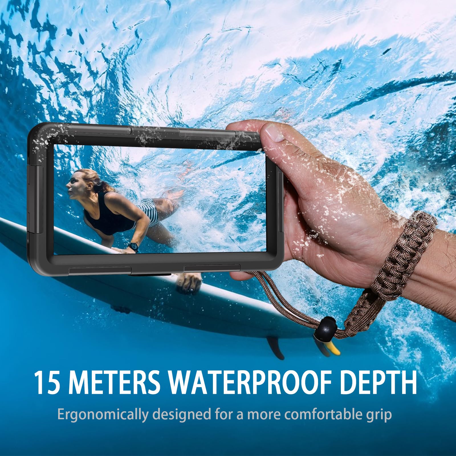 Funda Impermeable Móvil IPX8 Bolsa para Móvil Estanca a Prueba de Agua Compatible para iPhone 17 Air 16e 16 Plus 17 16 Pro 17 16 Pro MAX 14 Pro 13 Pro MAX 13 13 Pro 12 13 Pro MAX Samsung S25 s24