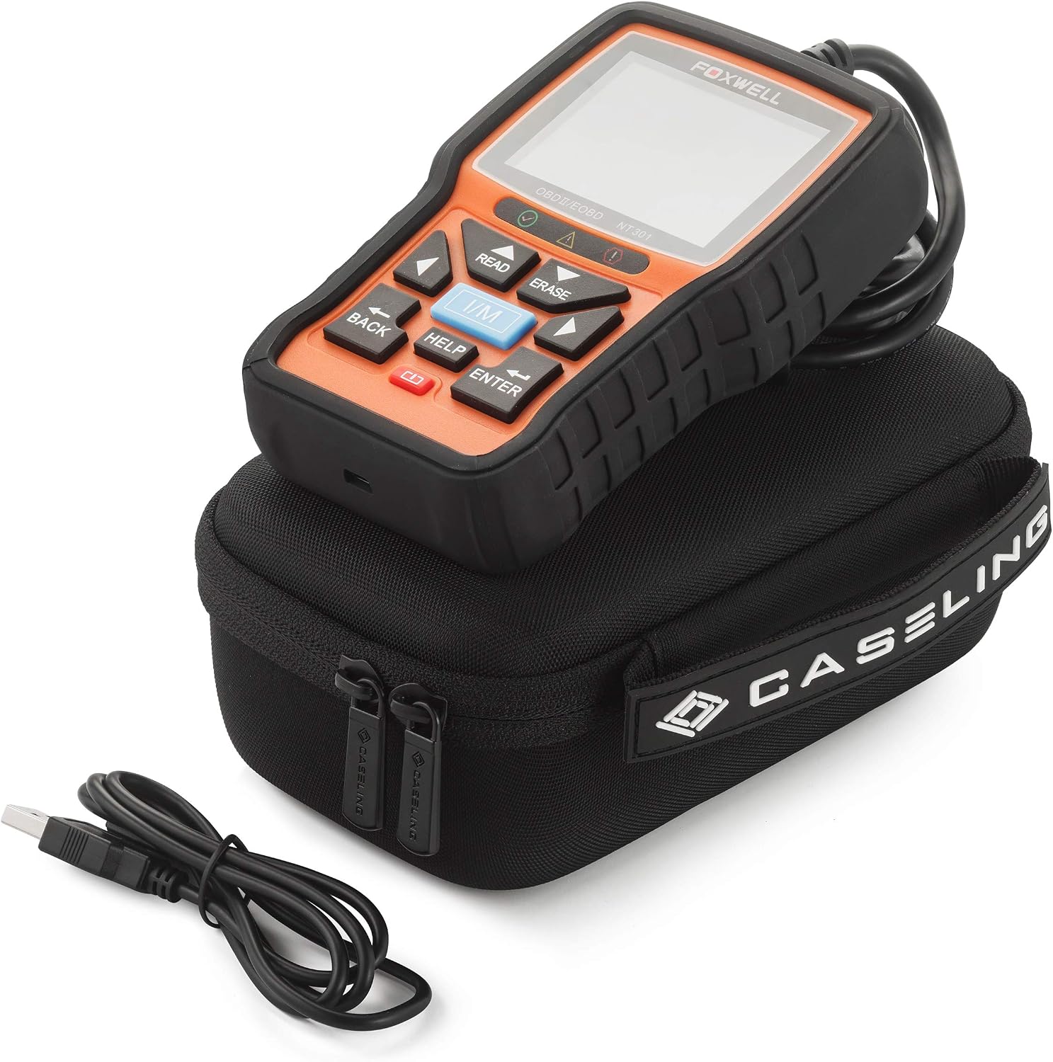 Caseling Hard Case Compatible with Foxwell NT301 Obd2 Scanner Professional Enhanced OBDII Diagnostic Code Reader Tool. (Case Only)