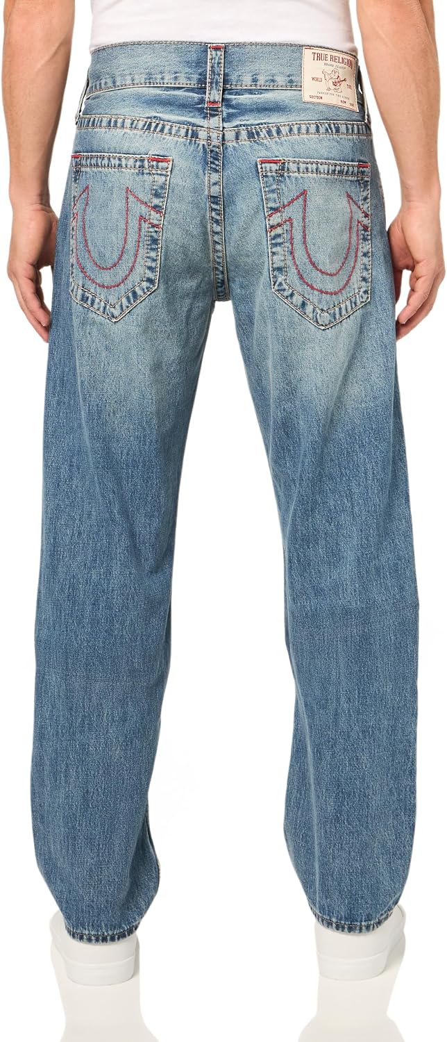 True Religion Men's Geno Big T Jeans - No Flap Design, 32" Inseam
