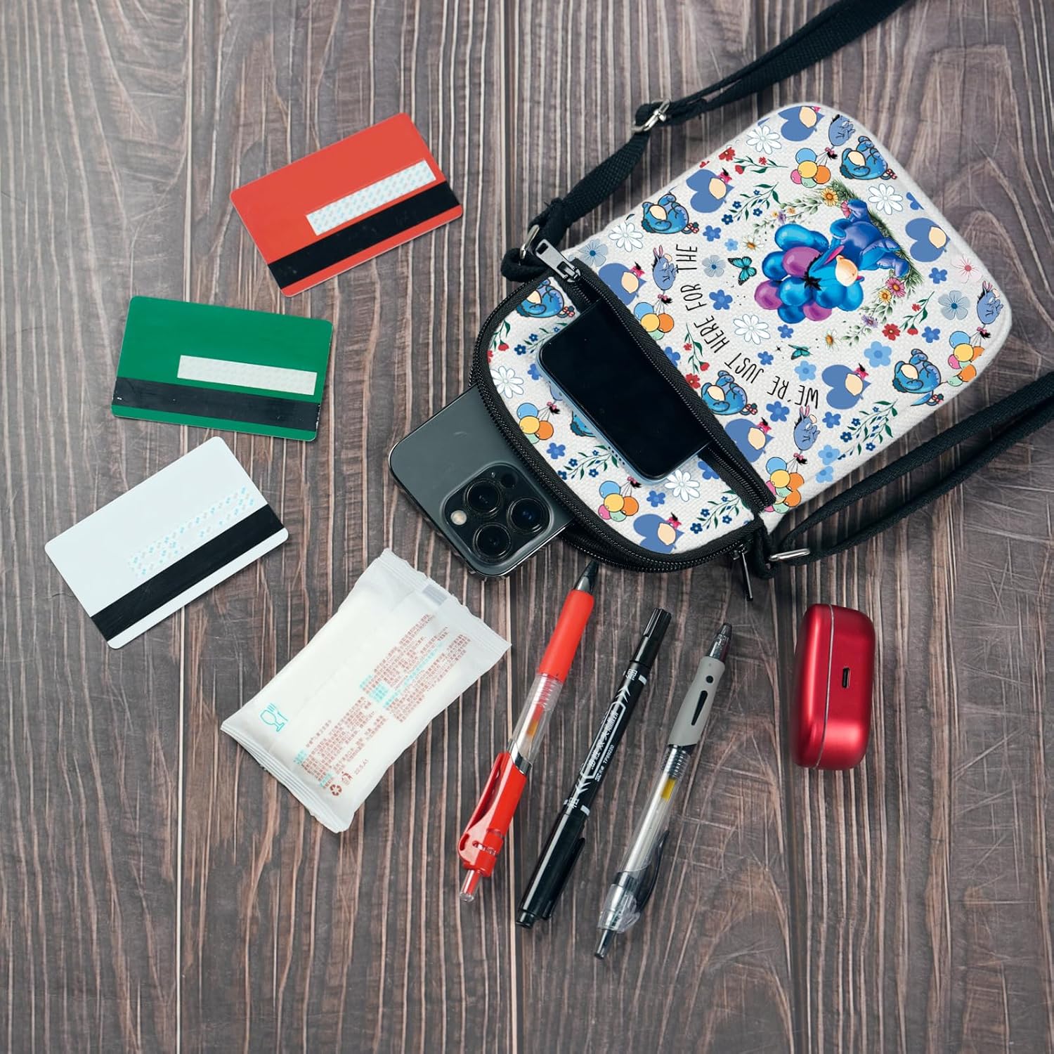 CMNIM Cartoon Crossbody Purse Theme Gifts Cartoon Character Travel Bag Cartoon Lover Gifts We’Re Just Here - Image 6