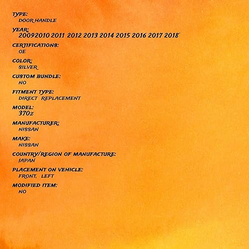Miniatura 3 de OEM 2009-2018 370Z Manija de puerta exterior delantera izquierda 80607-1EA0B