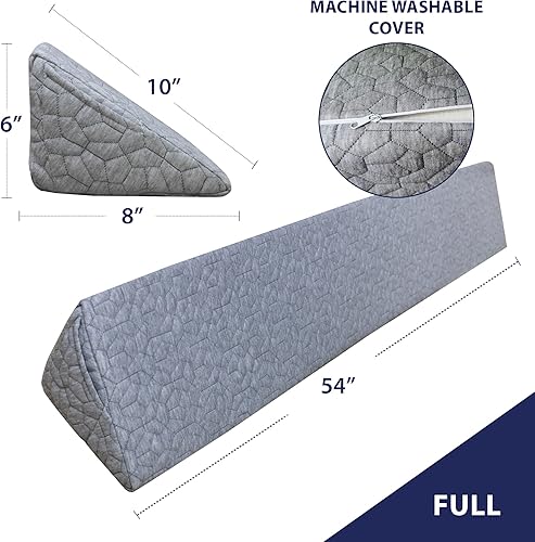 Miniatura 6 de Almohada de cuña para cama de tamaño matrimonial para espacio de cabecera, relleno de huecos de colchón, almohada para cabecera, relleno de huecos