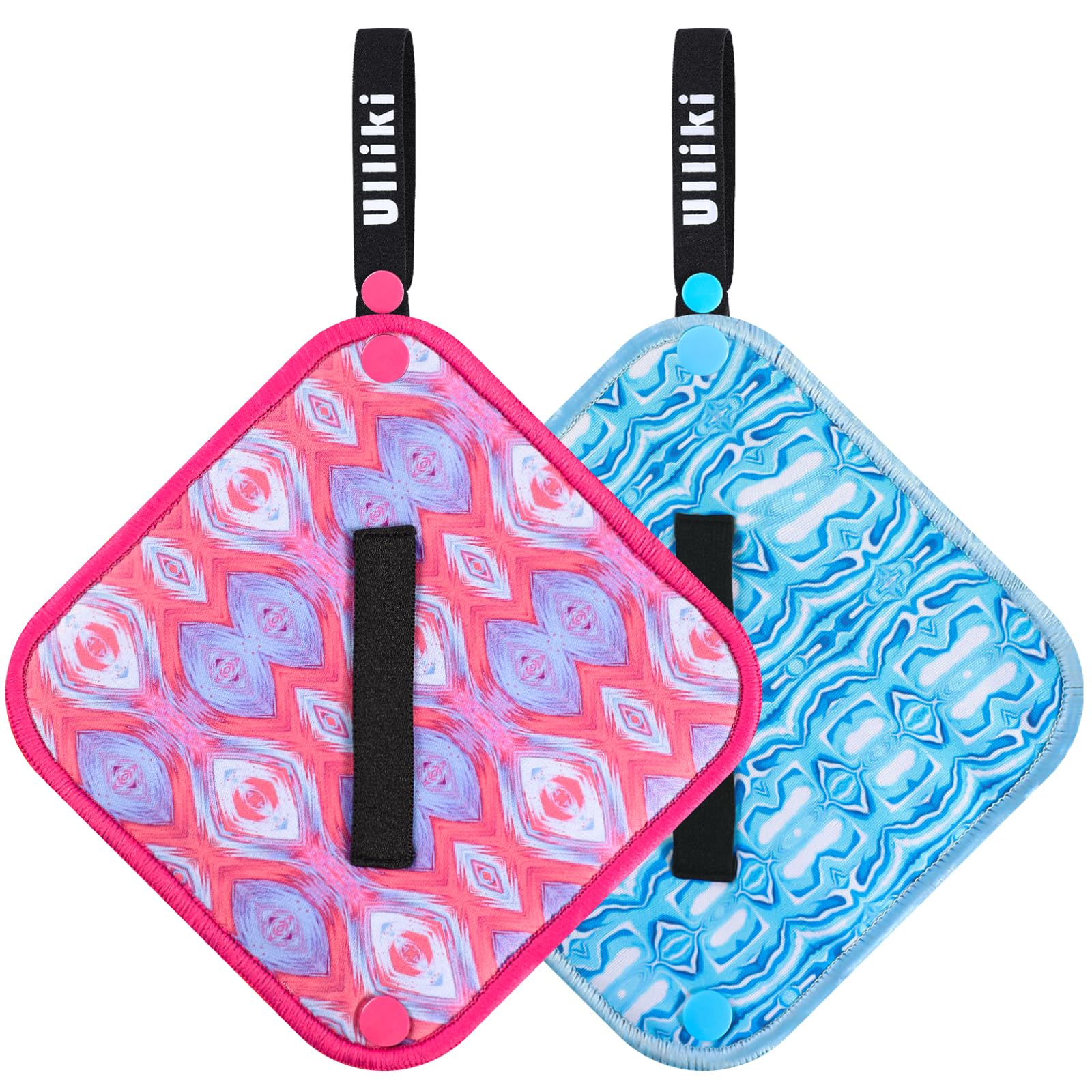 ULLIKI Pee Cloth for Women - Reusable Outdoor Toilet Paper, Hiking Gear, Camping Accessories, Portable Essentials (Pink & Blue 2 pc)