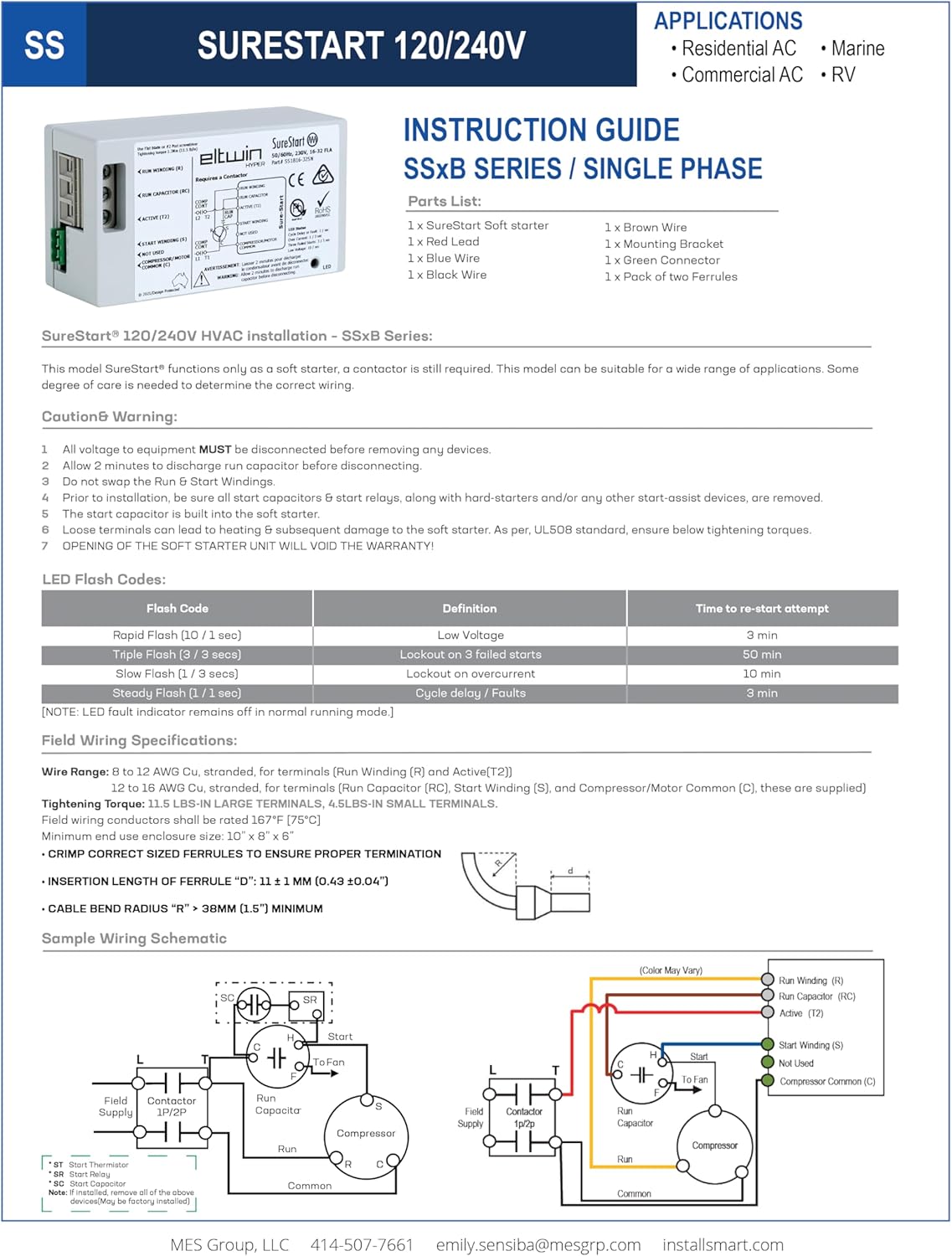 SureStart 16-32A Soft Start with Reverse Motor Protection. Reduce The Start up Current of Your HVAC Unit by up to 70%. Easy to Install., Gray