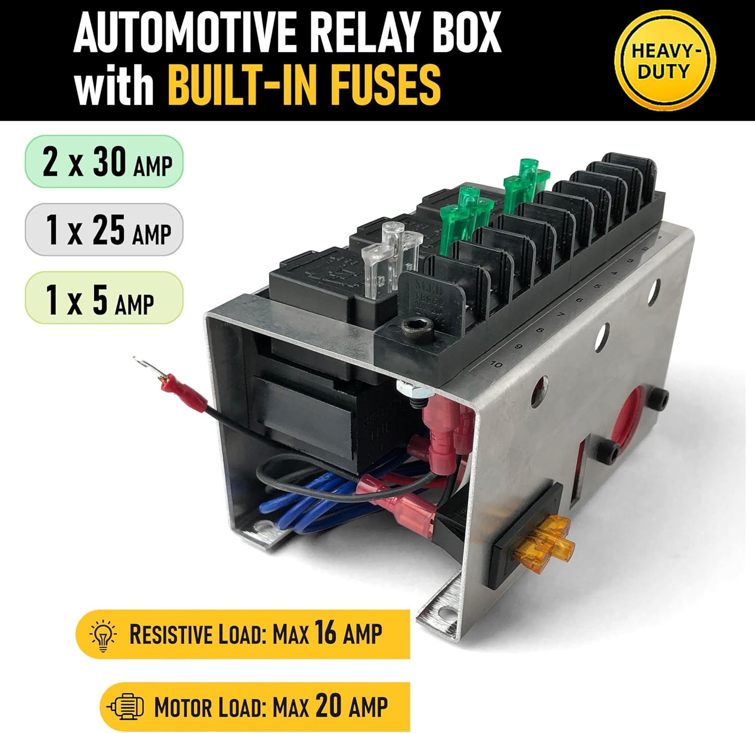 MGI SpeedWare Fused Relay Panel Box and 12vDC Wiring Kit (3 Relay)