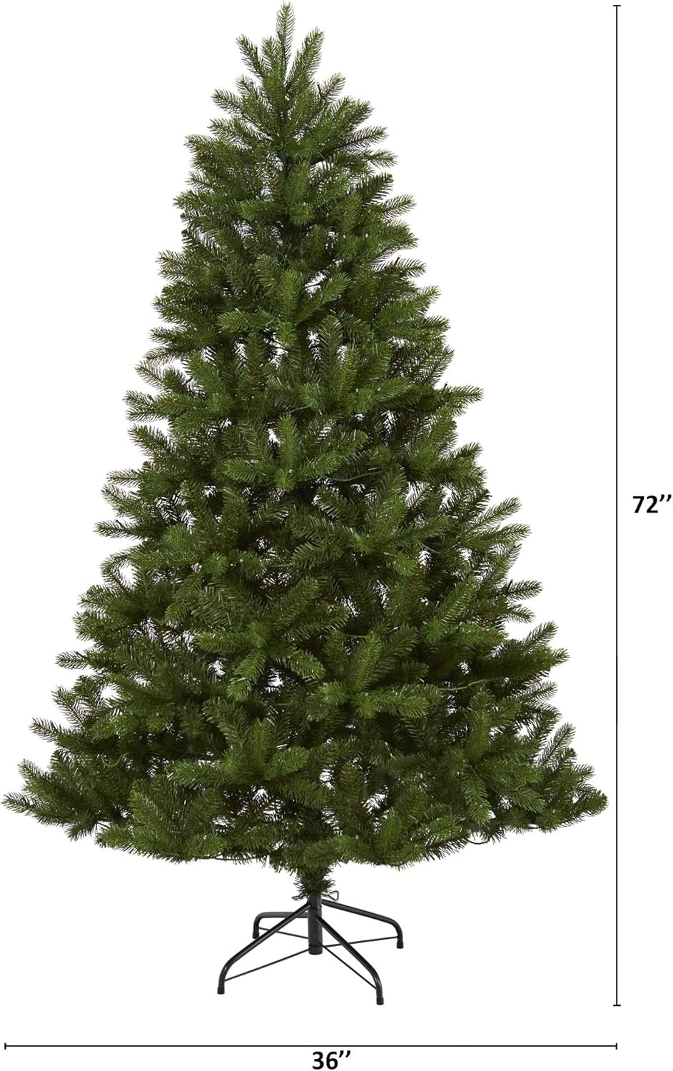 Nearly Natural 6ft. New Haven Spruce Natural Look Artificial Christmas Tree with 350 LED Lights