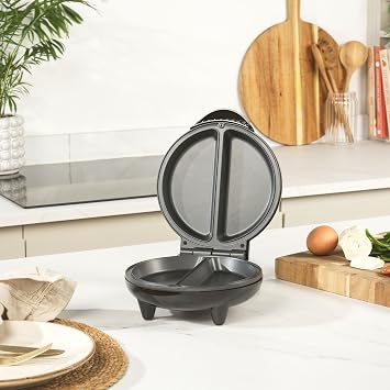 Salter Dual Omelette Maker, 2 Omelette, Deep-Fill Non-Stick Plates | 750W power, dual heated plates, fast preheat ready light, no flipping required, wipe-clean surface, compact countertop design