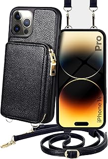 MOTIVE for iPhone 14 Pro Wallet Case, Designed in New York, Crossbody Phone Case for Apple iPhone 14 Pro, Zipper Purse Case Wallet with RFID Blocking Card Holder | 6.1