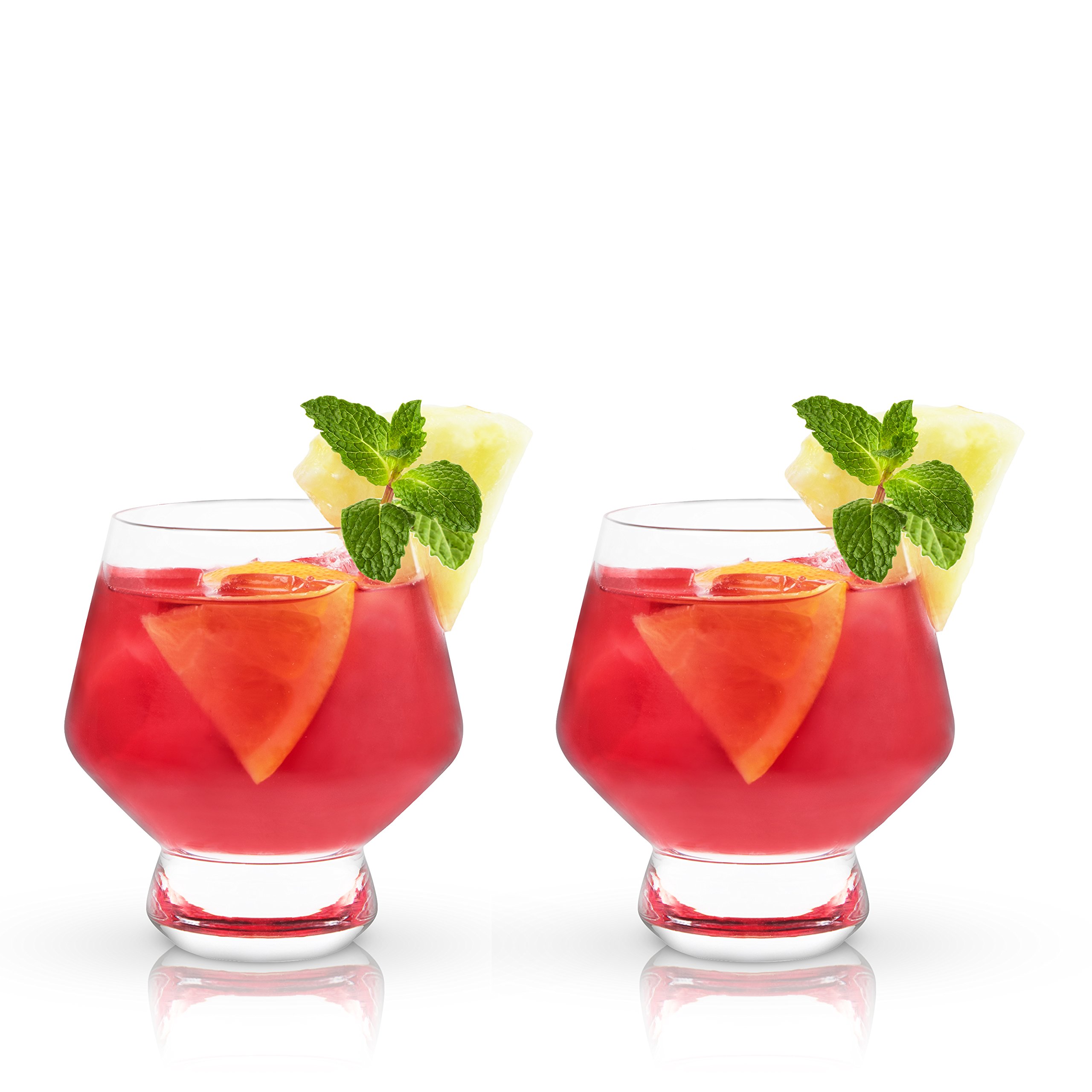 Viski 6448 Raye : tasses à punch sur pied, verre (cristal sans plomb), 237 ml, multicolore