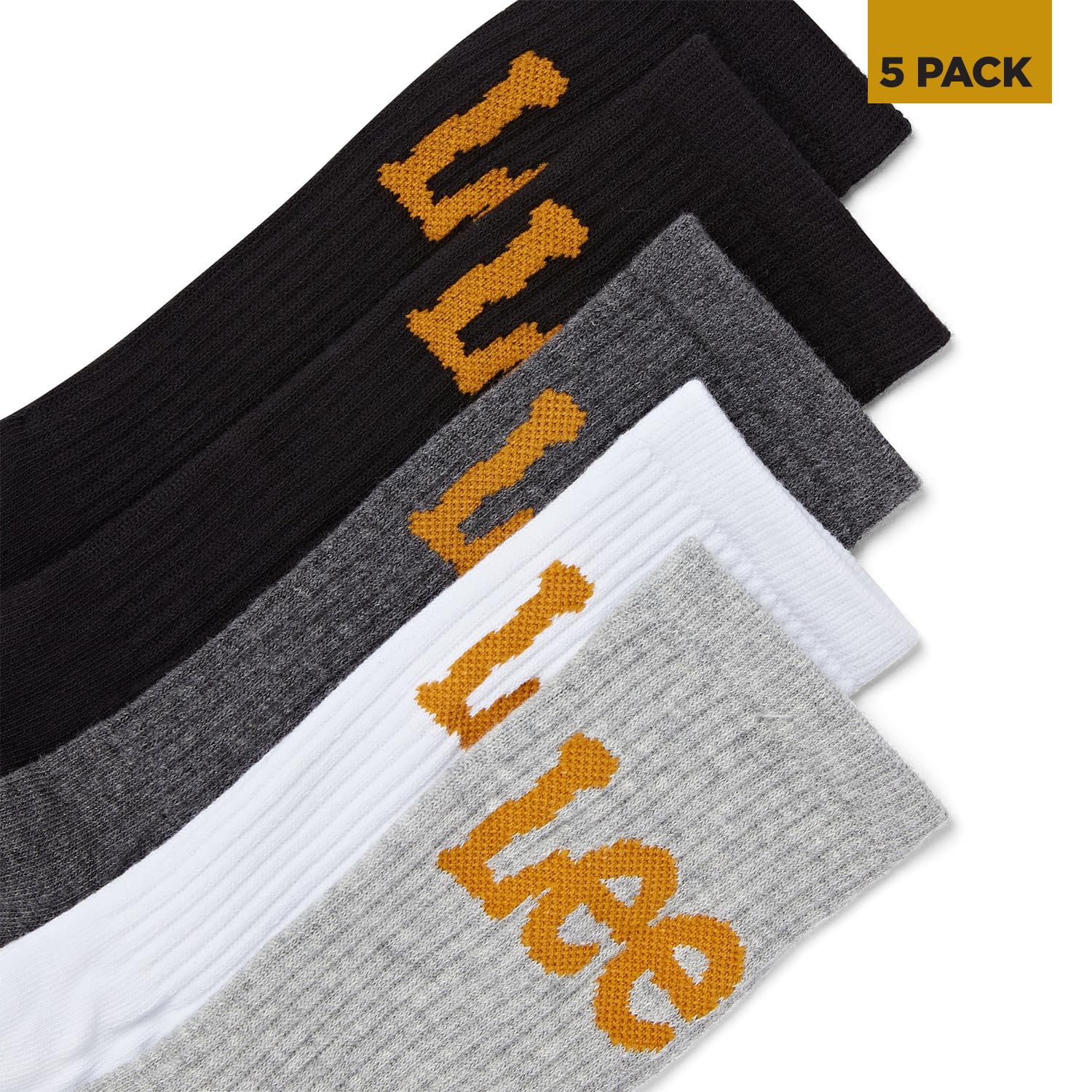 Lee Sportowe skarpety sportowe unisex Uniseks Unisex Lee Sport Socks In Black/White/Greys | Mens And Womens Wicking Breathable Casual Walking Athletic Sock