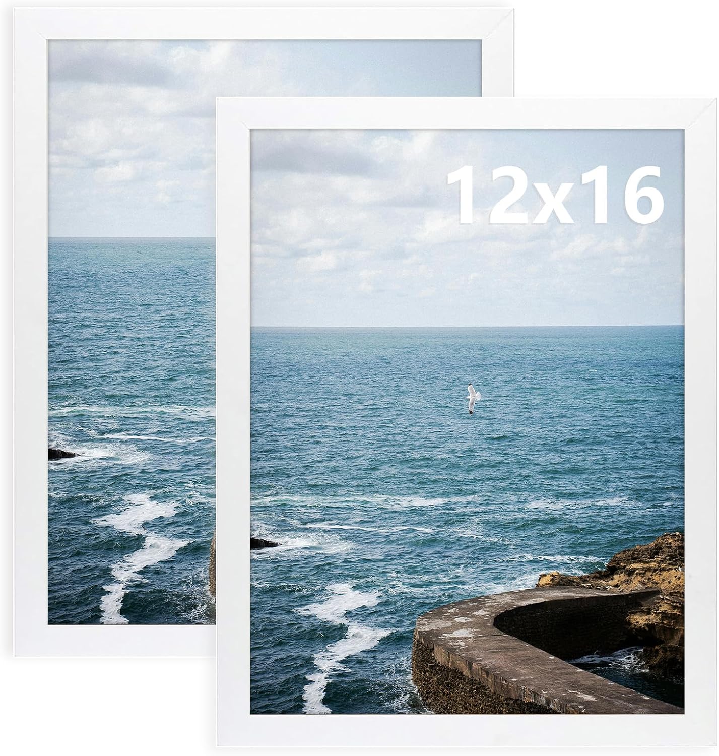 AUEAR, A2 Picture Frame Brown Set of 2, 16.5 x 23.4 Poster Prints Wall Mounted Horizontal and Vertical