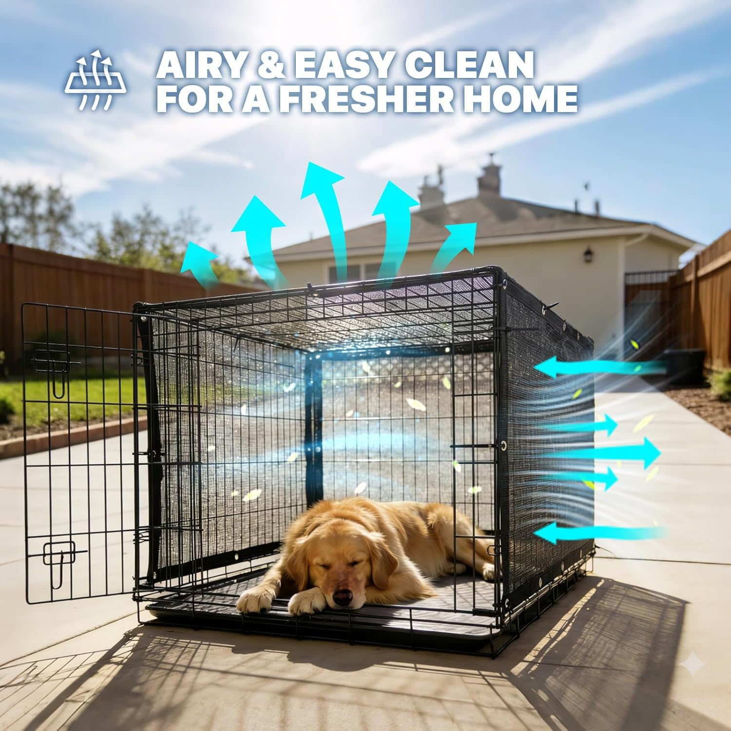 ColourTree0 6' x 1 2' Pet Playpen Sunshade with Grommets, Durable Mesh Tarp for Crate, Patio, Stable,Chicken Coop & Outdoor Privacy Screen (Custom Size)