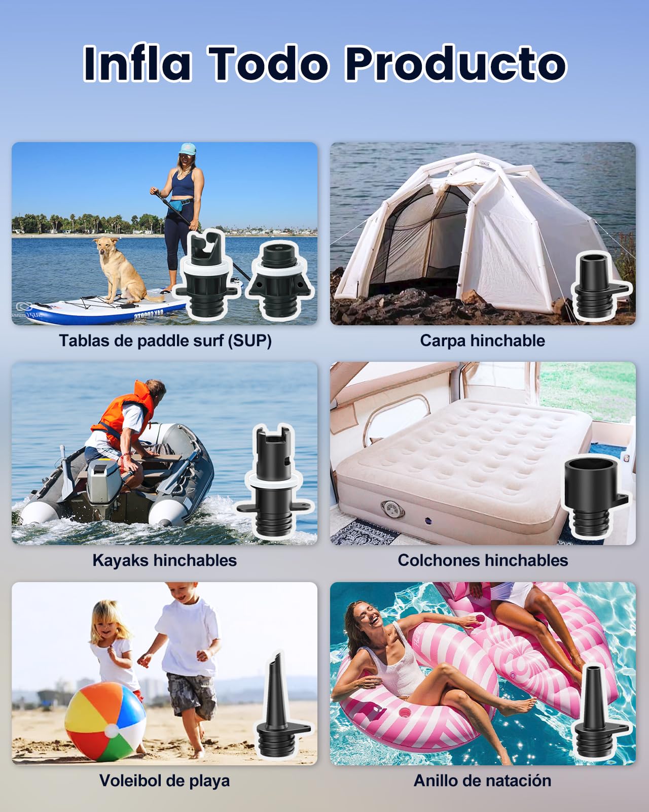 BESCOST 20PSI Bomba Eléctrica, Inflador Paddle Surf Eléctrico, Inflador Electrico Paddle Surf Recargable, Inflado/Desinflado Inteligente. Ideal para Tablas Sup, Cometa, Kayak, Tienda y Colchones — view 7