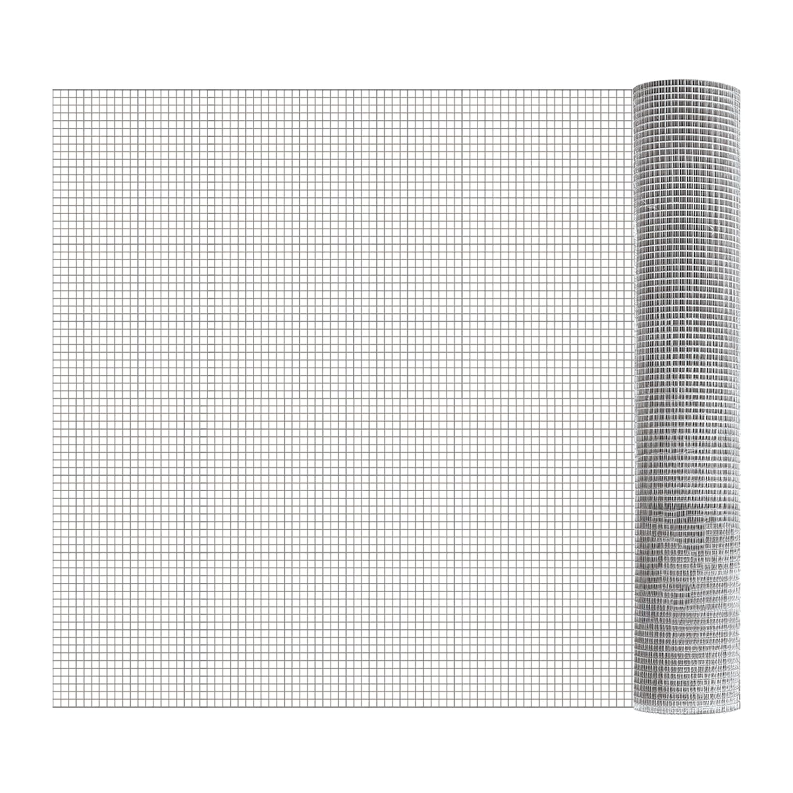 Gardeal 23 Gauge 1/4 Inch Hardware Cloth 8inX10FT - Double Hot-Dipped Galvanized After Welding Steel Mesh - Duty Rust Proof Fencing for Gardens, Poultry Animal Netting Cage Screen (Silver 1/4)