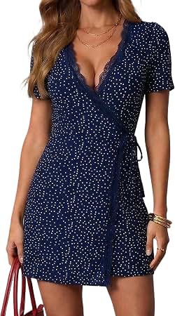 nbd las palmas mini dress L*Space Women's Dress, Long Sleeve Button-Down Wrap Dress, Adjustable Tie Front & Hook-and-Eye Closure Easy A line Silhouette Color:Silver Sequins 12.24.25 Pink Floral Off-Shoulder Maxi