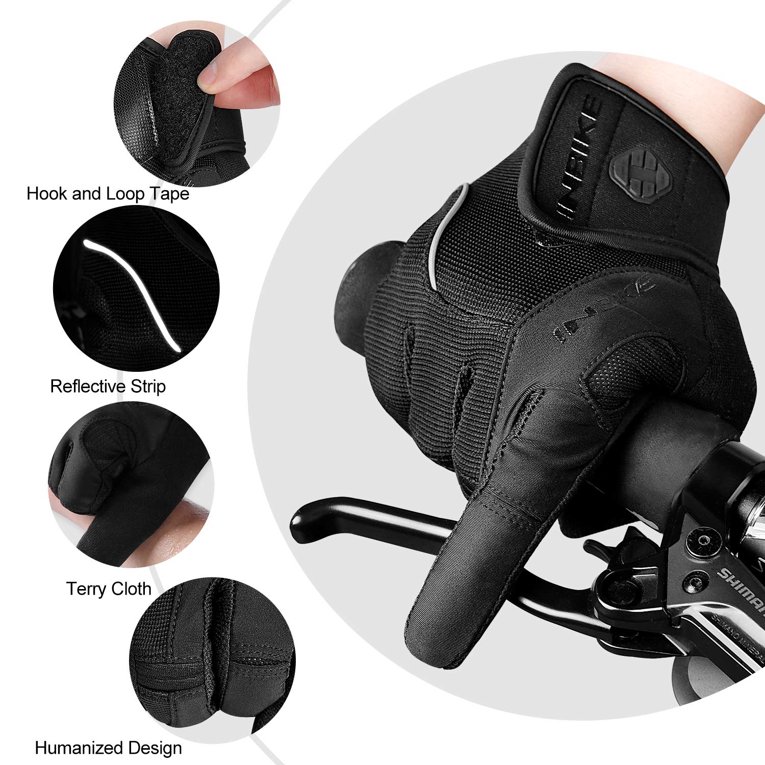 INBIKE Gants VTT Homme Femme Respirant et Extensible Gants Velo à Écran