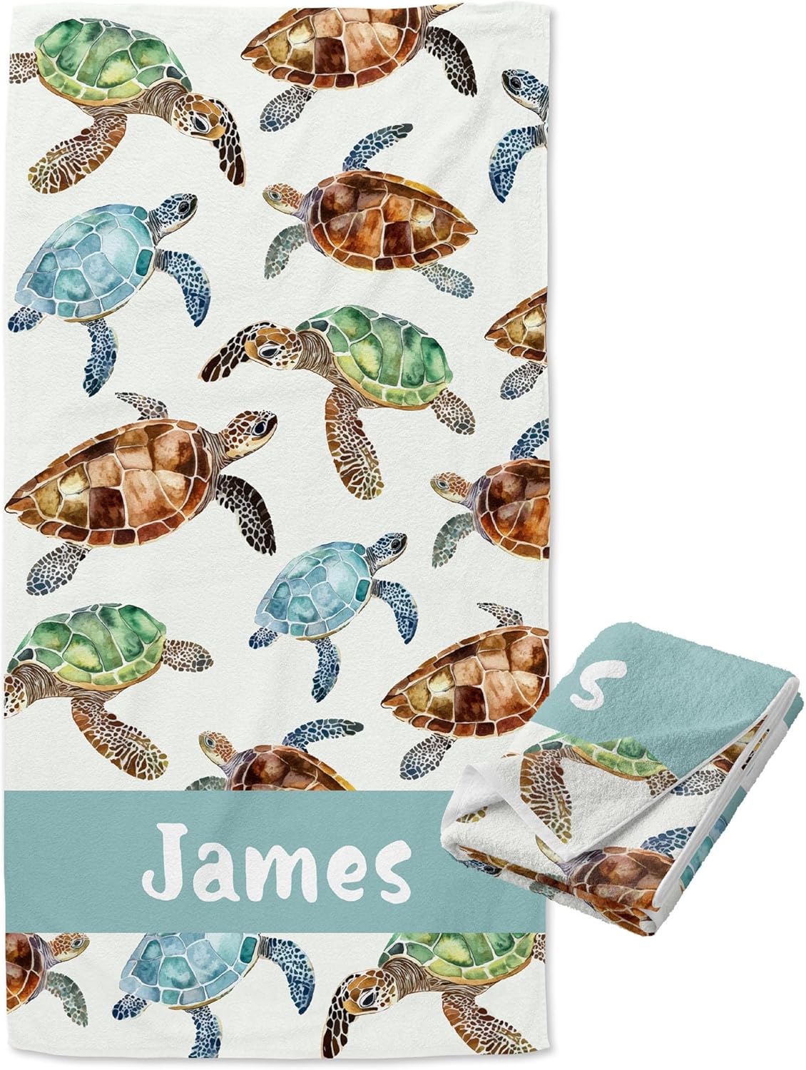 Winslow & Brody Ships Next Day - Personalized Beach Towel for Kids & Adults - Printed in USA - Custom Towels with Picture and Text - Quick Dry Pool Towels - Cotton/Poly Blend - 30" x 60" - 2 Photos