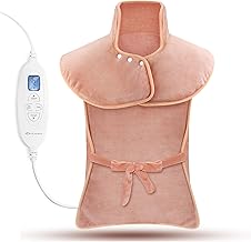MYCARBON Electric Heating Pad for Back Shoulders Neck Neck Heating Pad 60 x 100 cm 60 x 100 cm Automatic Shut-Off 6 Temperatures 4 Timer with Fast Heating Controller Machine Washable, Coral