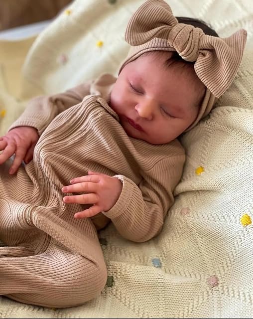 Foto 4 de 6 de Muñecas Bebe Reborn Muñecas para niñas Bebe Reborn Niña Silicona Bebes Reborn 19 Pulgadas Cuerpo de algodón…