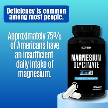 Ekkovision Magnesium Glycinate by Ekko x HigherUp, Highly Bioavailable Magnesium Supplement for Men & Women with Glycine for Relaxation, Sleep and Overall Wellness, Gentle on Stomach, 90 Capsules