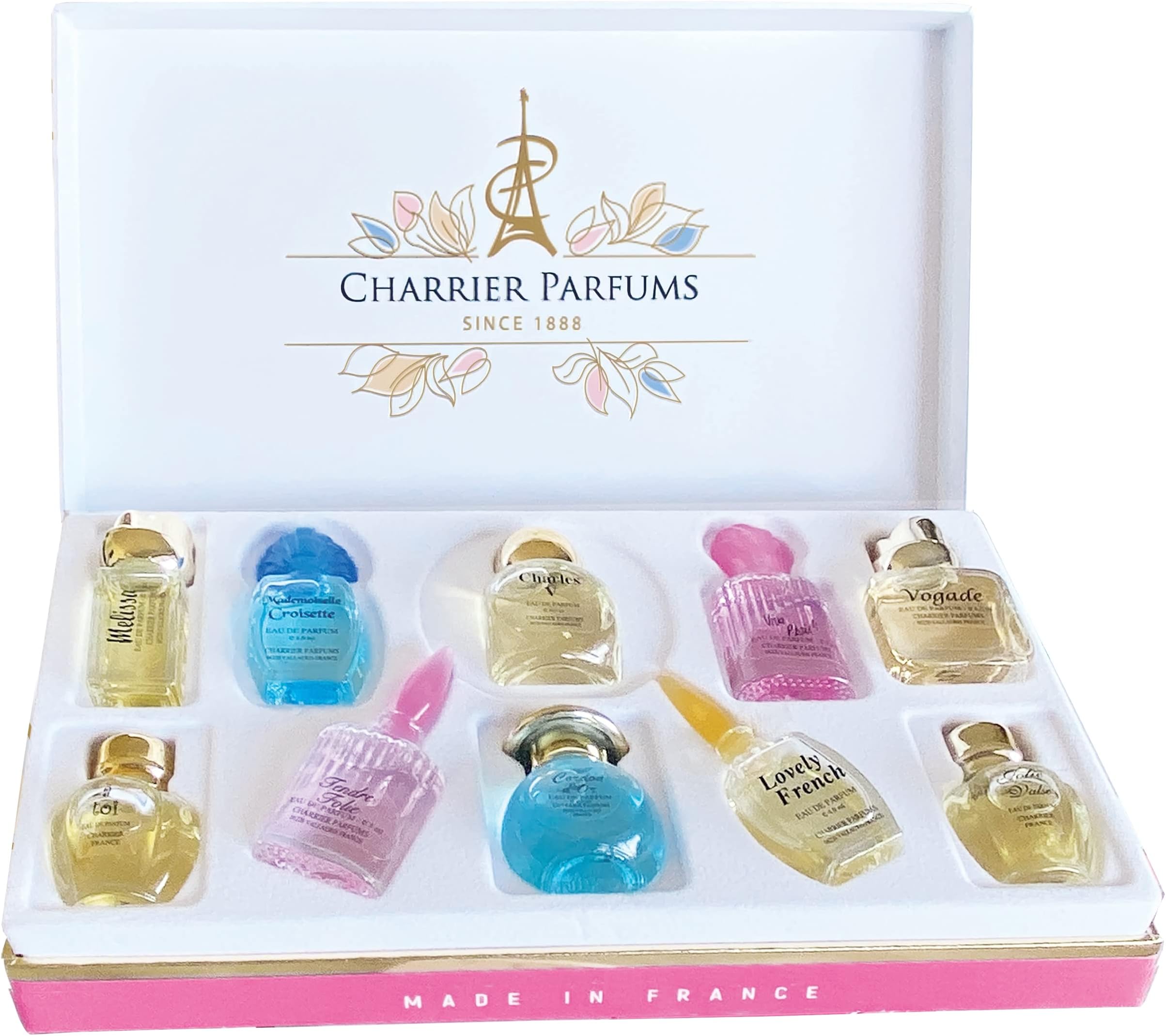 Charrier Parfums - 10 Eaux de Parfum Gift Box - 'Collection Précieuse' - 58.8 ml - Made in Provence, France